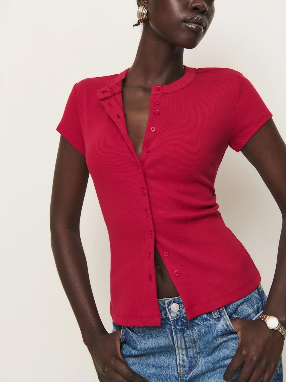 NWT Reformation Raelynn Knit Top - Picture 3 of 4
